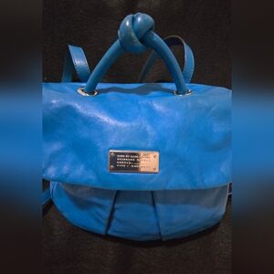 Marc By Marc Jacobs Vibrant Blue Backpack Distressed Hot Turqoiuse